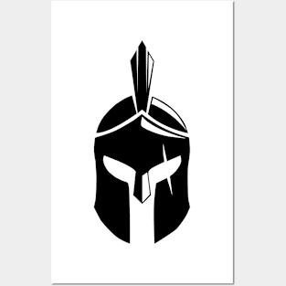 Warrior Helmet Black Posters and Art